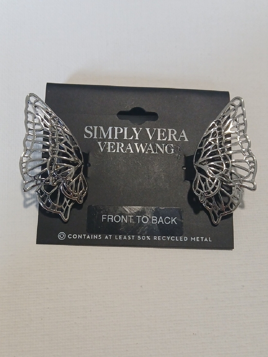 Simply Vera Vera Wang Jewelry - Simply Vera Vera Wang Silver Filigree Movable Butterfly Wing Earrings